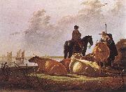 Peasants with Four Cows by the River Merwede dfg CUYP, Aelbert